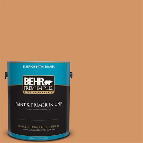 BEHR MARQUEE 5 Gal 280D 5 Glazed Pecan Satin Enamel Exterior Paint