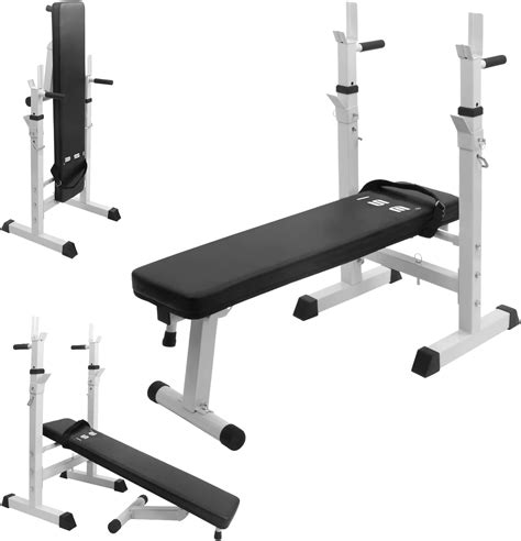 Ise Banc De Musculation Pliable R Glable Avec Support De Barres Pour