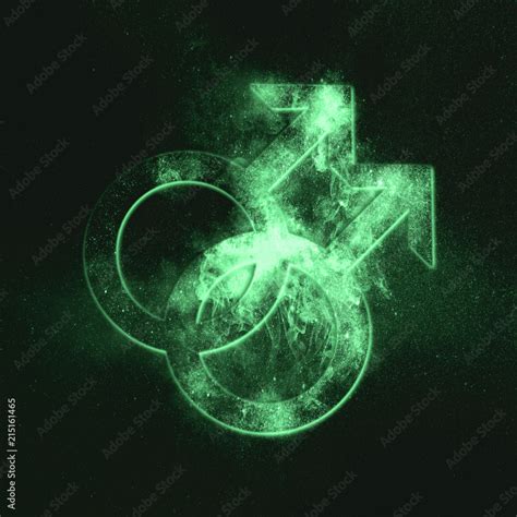 Male Homosexuality Symbol Gay Glyph Doubled Male Sign Green Symbol Stock Illustration Adobe