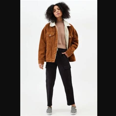 Pacsun Jackets And Coats Pacsun Oversized Corduroy Sherpa Trucker Jacket Brown Poshmark