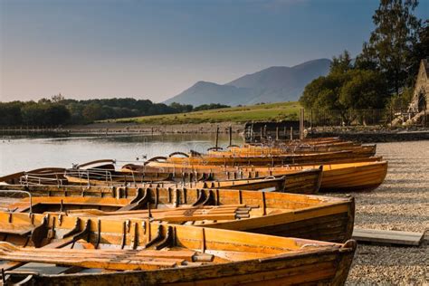 Rowing Boats on Derwent Water Stock Image - Image of tourism ...