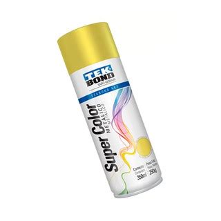 Tinta Spray Ouro Metálico 350ml 250g Tek Bond 1 Unidade Shopee Brasil