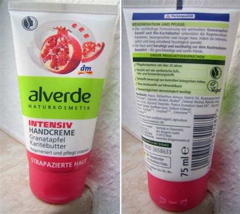 Test Handpflege Alverde Intensiv Handcreme Granatapfel Karit Butter