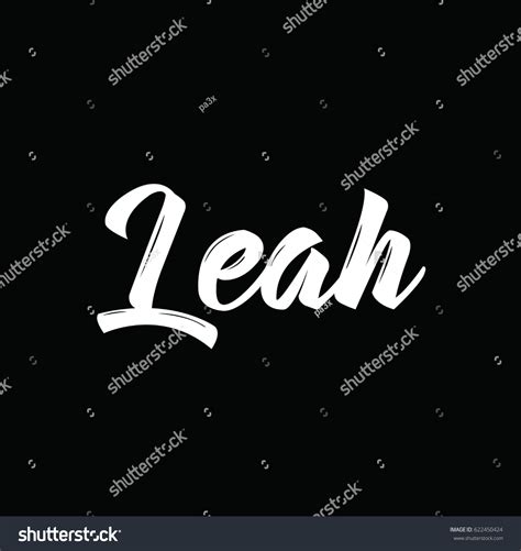 leah text design vector calligraphy typography stock vector royalty
