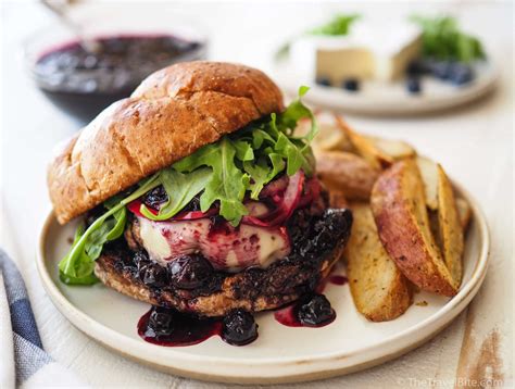 Balsamic Blueberry And Brie Burgers The Travel Bite