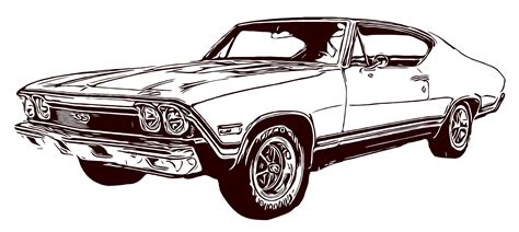 Chevy Chevelle Svg Dxf Eps Png Vector File For Engraving Etsy