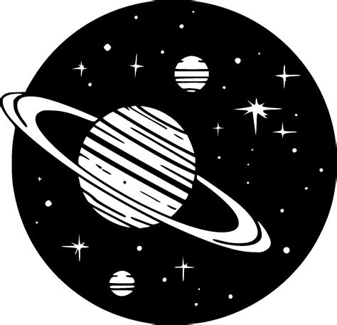 Space, Black and White illustration 43113930 Vector Art at Vecteezy