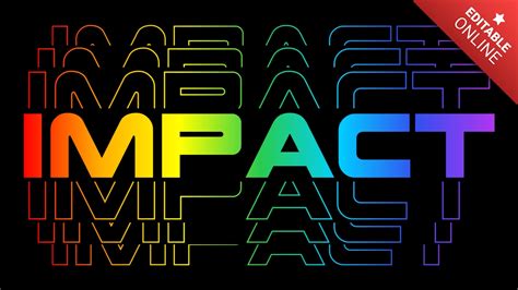 impact stacked text effect generator