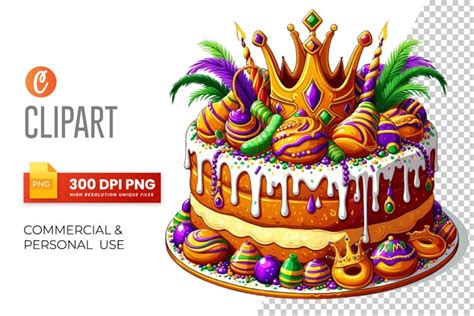 Mardi Gras king cake Clipart PNG (3136552)