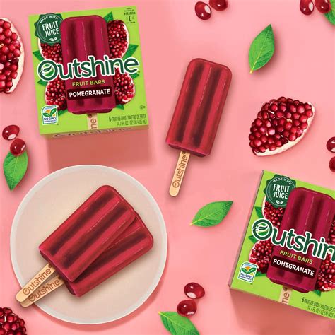 Outshine Pomegranate Fruit Ice Bars 6 Ea 6 Ct Shipt