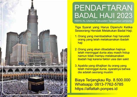 Membuka Pendaftaran Badal Haji Persyaratan Dan Kontak Kbihu Al