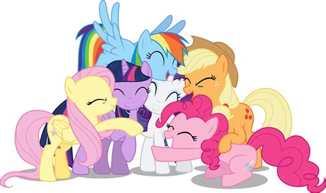 Mane Six Group Hug S5 By Techrainbow On Deviantart