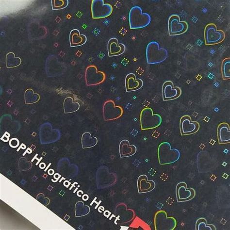 BOPP Holográfico Heart Bobina A4 22cm x 50m 28 micras PSG