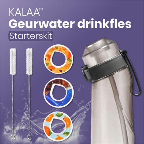 Kalaa Geurwater Drinkfles Starterskit Air INCLUSIEF 3 Smaakjes Pods