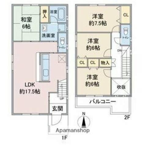 名古屋市営地下鉄東山線 藤が丘駅 地上2階建て 築17年 愛知県名古屋市名東区朝日が丘000 19万円／4ldk 和室6 洋室6 洋室6