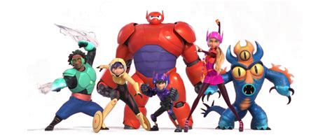 Hiro Hamada Baymax Gogo Tomago Honey Lemon Wasabi And Fred The Big