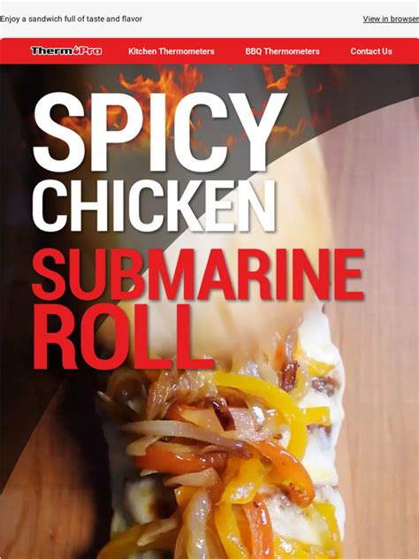 ThermoPro Fulfill Your HungerSpicy Chicken Submarine Roll Milled