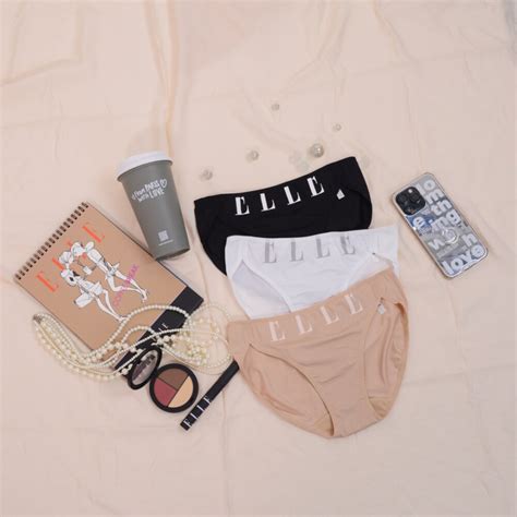 ELLE Lingerie I แพค 1 ชน Bikini Lowrise กางเกงในรปแบบ Bikini พมพโลโก ELLE I LU2859