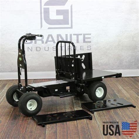 Overland Electric Powered Ride On Cart With 10 Cu Ft Utility Hopper Granite Online Store