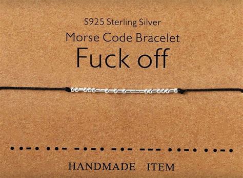 Fuck Off Morse Code Bracelet Beads On Silk Cord Friendship Etsy