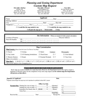 Fillable Online Planning And Zoning Department Custom Map Baldwin