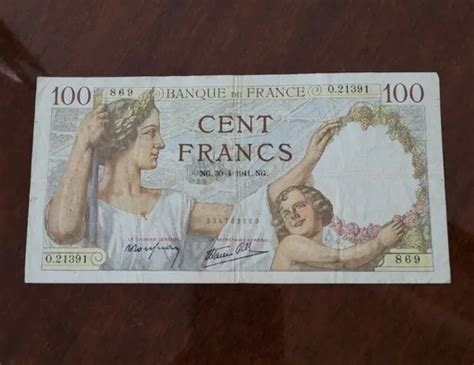 Ancien Billet Cent Francs Sully Ed Collection Banque De