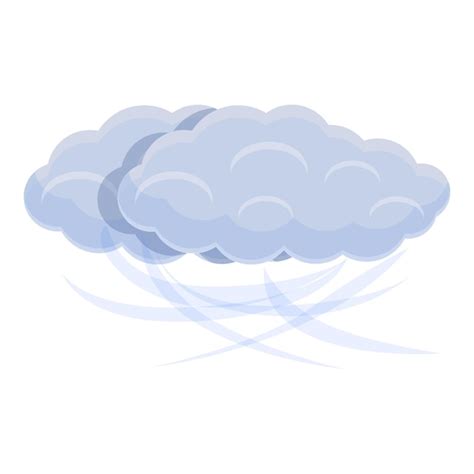 Premium Vector | Cloud and wind icon cartoon of cloud and wind vector icon for web design ...