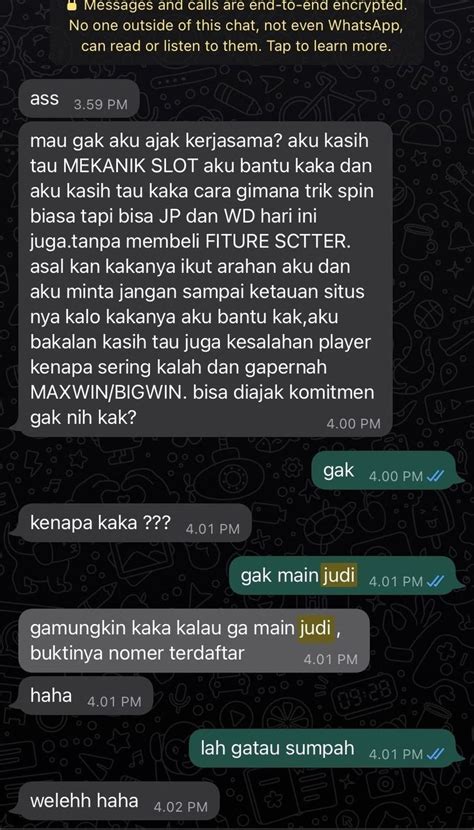 kumpulan chat admin slot lucu kata kata promosi judi