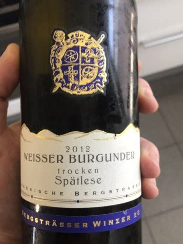 Bergstr Sser Winzer Weisser Burgunder Sp Tlese Trockener Vivino Us