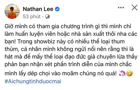 Nathan Lee chỉ trích gay gắt thể loại đạo đức giả trong showbiz công chúng réo tên Trấn Thành
