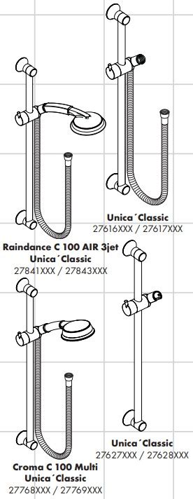 Hansgrohe CROMA Classic 100 Shower Set Instruction Manual