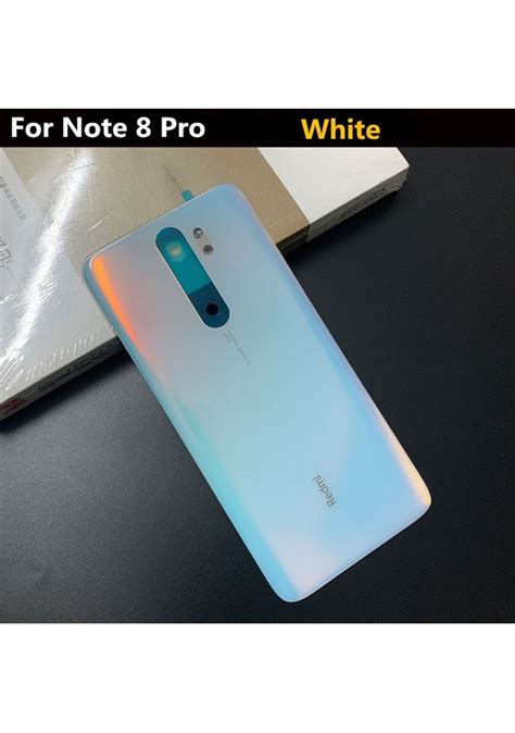 Xiaomi Redmi Note 8 Pro Arka Pil Batarya Kapak Cam M1906G7G Beyaz