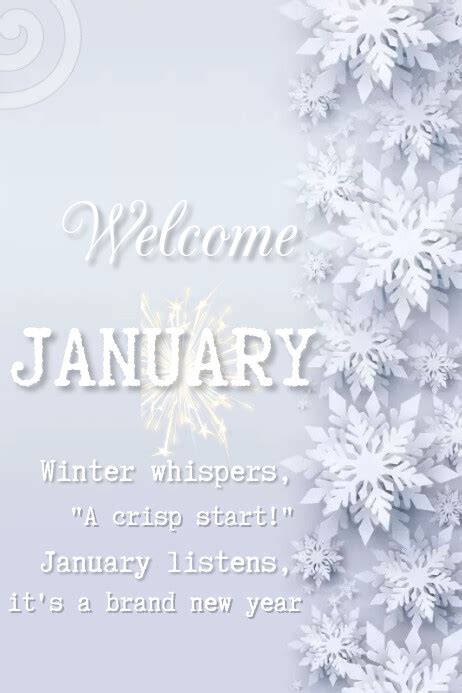 Welcome January Template Postermywall