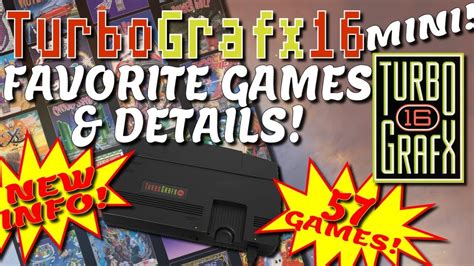 New Info Turbografx Mini Games Details Updated Youtube