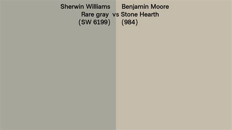 Sherwin Williams Rare Gray SW 6199 Vs Benjamin Moore Stone Hearth