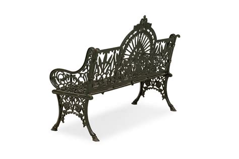 Outdoor Victorian Style Wrought Iron Bench