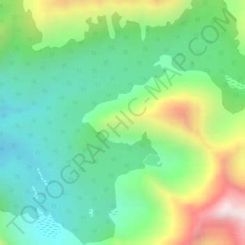 Rocky Mountains topographic map, elevation, relief