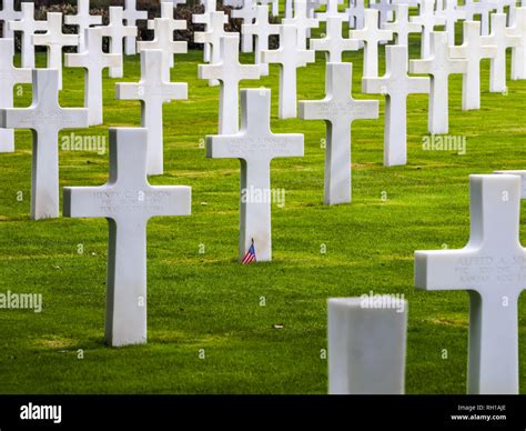 American War Cemetary Colleville Sur Mer Calvados Normandy France