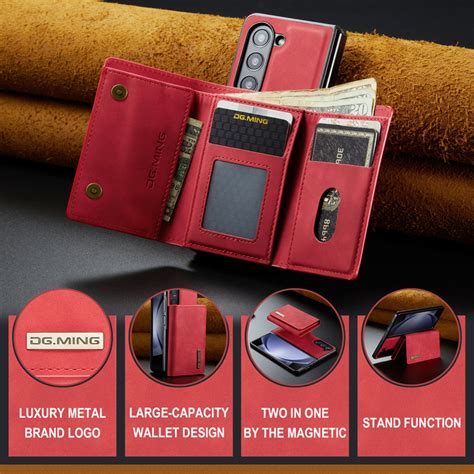 Dg Ming M Series Retro Magnetic Detachable Wallet Phone Case For