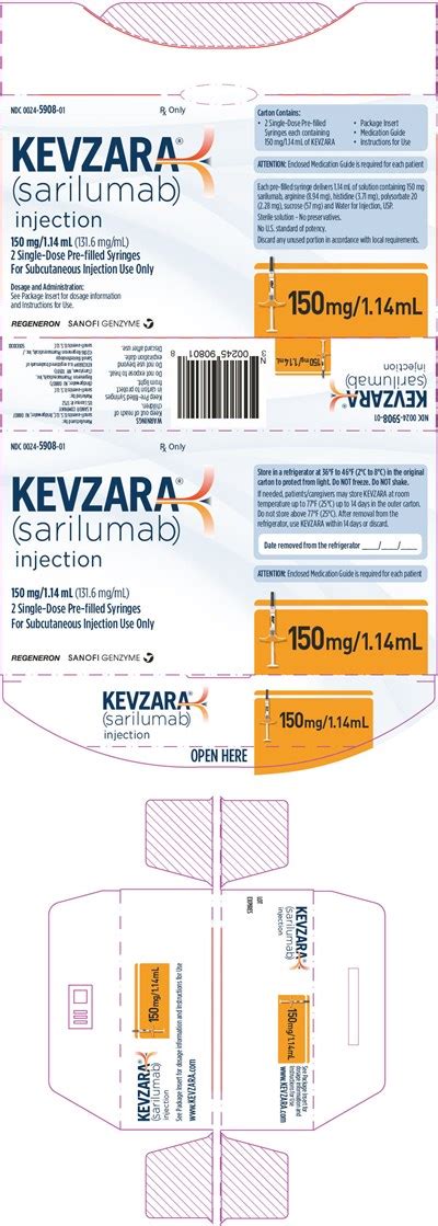 Ndc Kevzara Injection Solution Subcutaneous Label