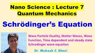 Quantum Mechanics| Schrödinger’s Equation| Matter Waves... | Doovi