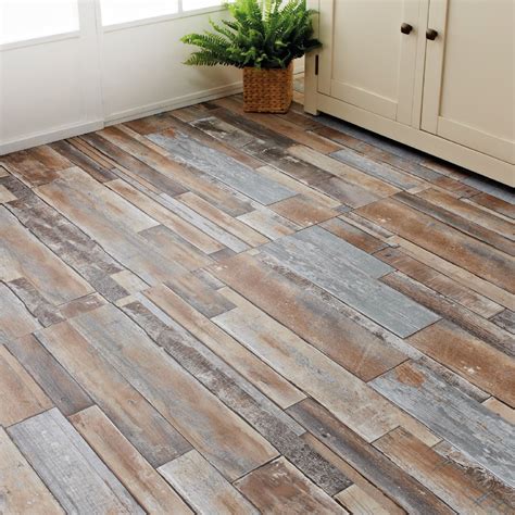 Kingmann Self Adhesive Rustic Wood Effect Vinyl Planks Flooring B M