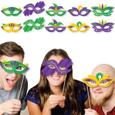 Big Dot Of Happiness Colorful Mardi Gras Mask Glasses Masquerade Party