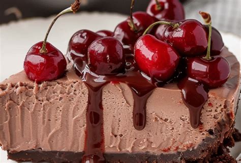 No Bake Cherry Chocolate Cheesecake Grandmas Recipes