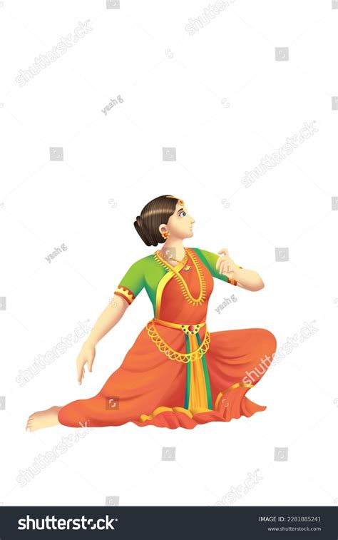 Indian Classical Dance Cartoon Image Illustration Stock Illustration ...