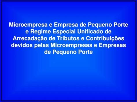 Ppt Microempresa E Empresa De Pequeno Porte Powerpoint Presentation