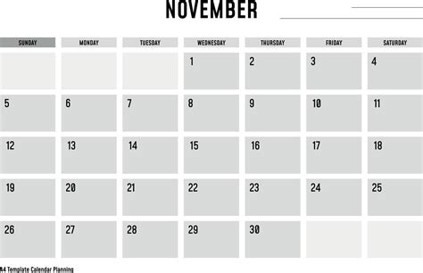 A4 Template Calendar Planning November 11579444 Vector Art at Vecteezy