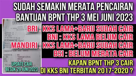 SEMAKIN MERATA PENCAIRAN BPNT THP 3 KAPAN BANTUAN BPNT TAHAP 3 MEI