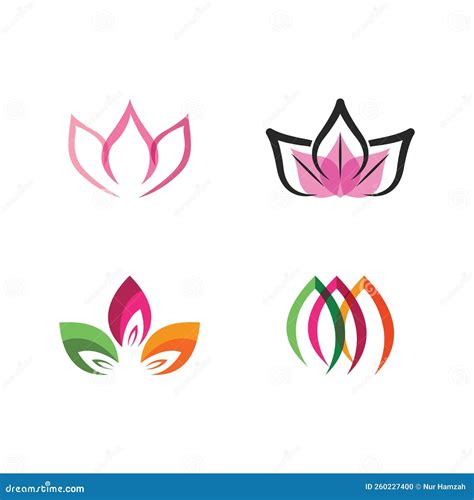 Beauty Vector Lotus Icon Stock Vector Illustration Of Design 260227400