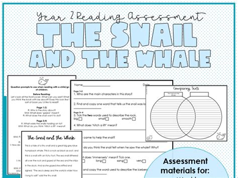 The Snail And The Whale Year Ks Reading Assessment Moderation